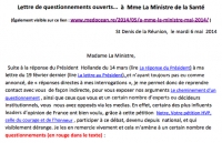 … à Mme la Ministre – mai 2014